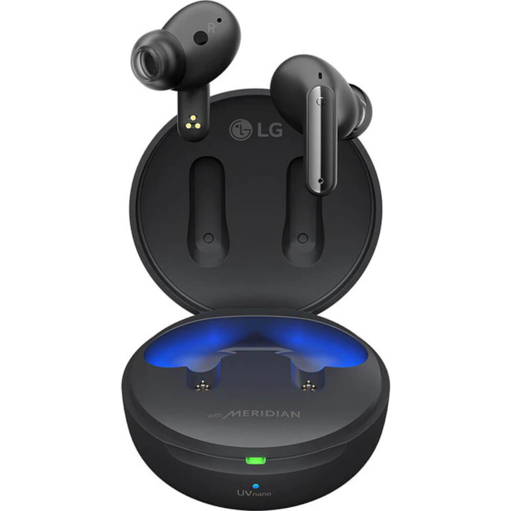 Casti Audio In-Ear LG TONE Free FP8, True Wireless, Anularea zgomotului, Bluetooth, UV Nano 99.99%, IPX4, Negre