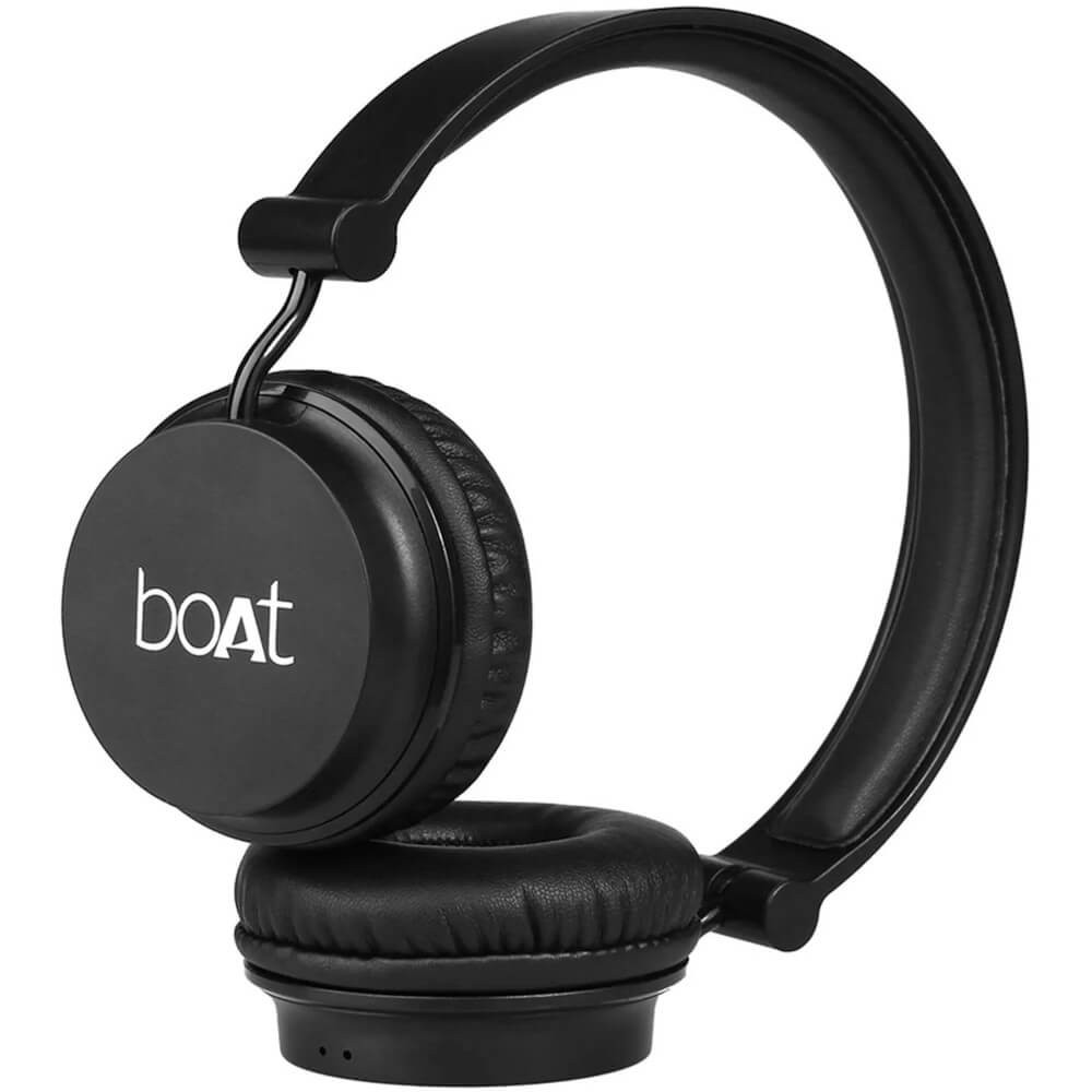 Casti On-Ear boAt Rockerz 400, Bluetooth, Negru