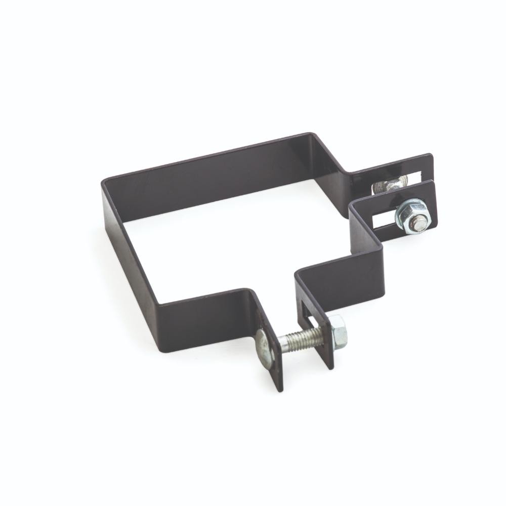 Clema prindere colt gard din otel galvanizat, negru, 70 x 70 mm 