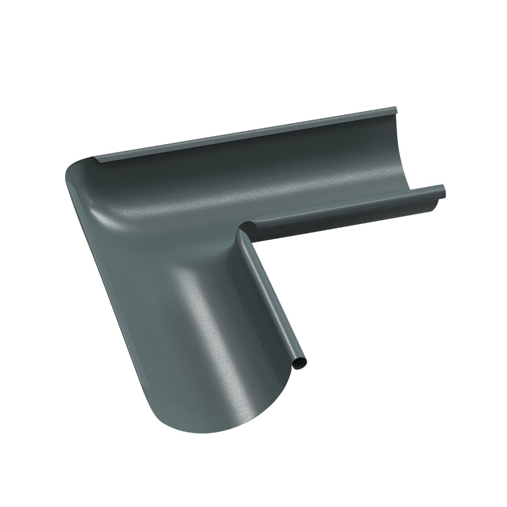 Coltar interior jgheab metalic, 125 mm, gri RAL 7011