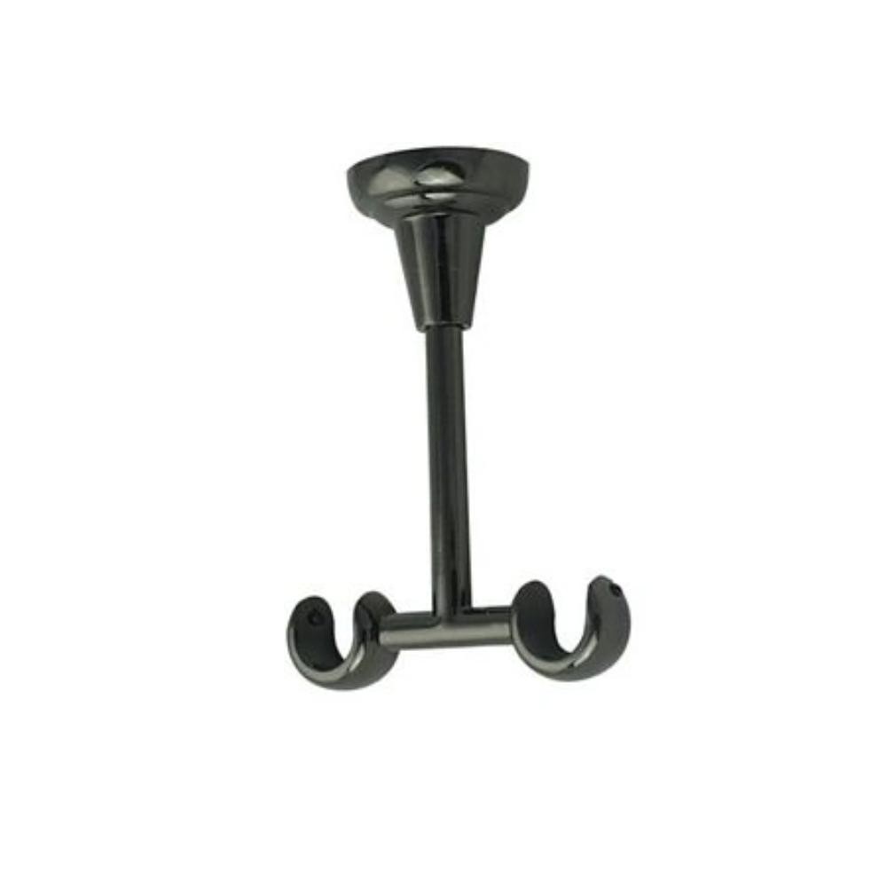 Consola galerie Sndeco, fier forjat, negru auriu, 19 mm, set 2 buc