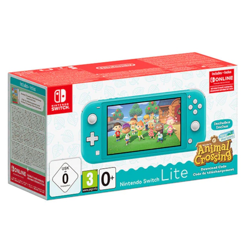Consola Nintendo Switch Lite, Animal Crossing, Turquoise