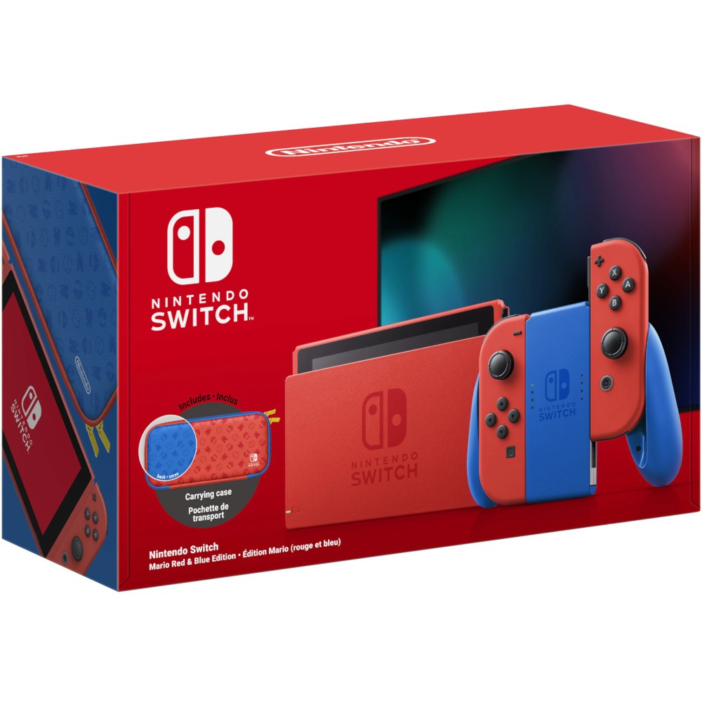 Consola Nintendo Switch Mario Editie Speciala, Albastru/Rosu
