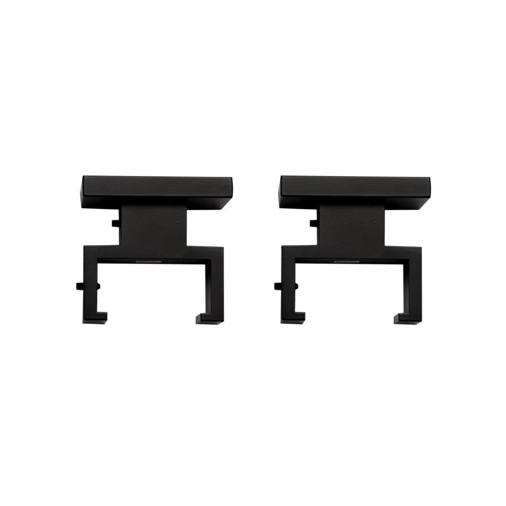 Consola pentru sina cu fixare pe tavan, metal, negru, mat
