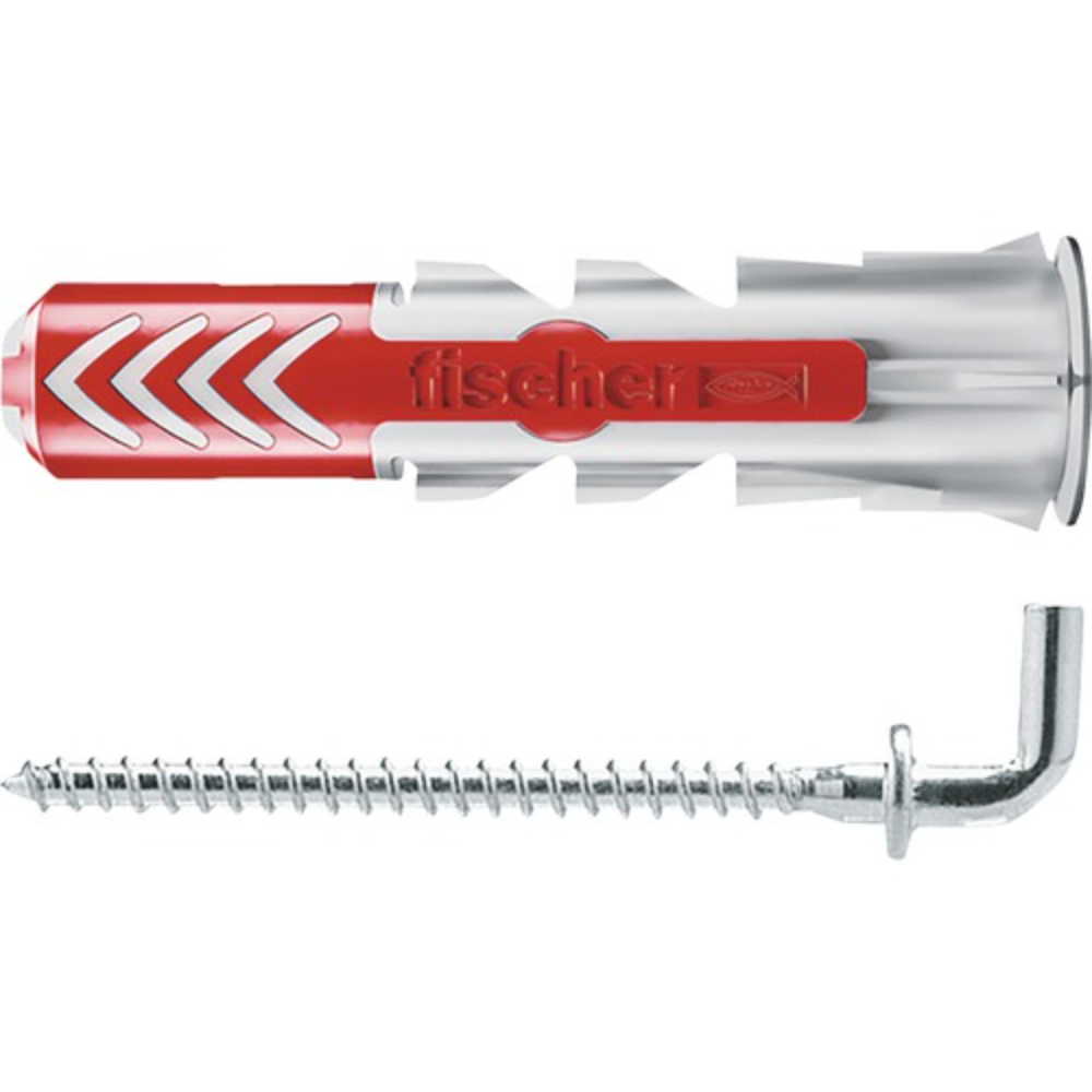 Diblu cu surub cap L Fischer Duopower, nylon, 8 x 40 mm, 4 bucati