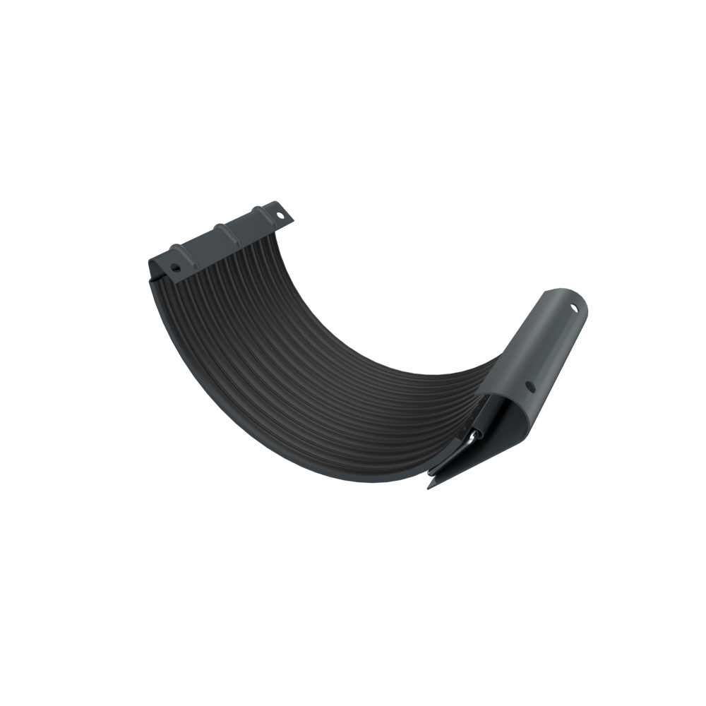 Imbinare jgheab, tabla otel, cu garnitura, gri RAL 7016, diametru 165 mm