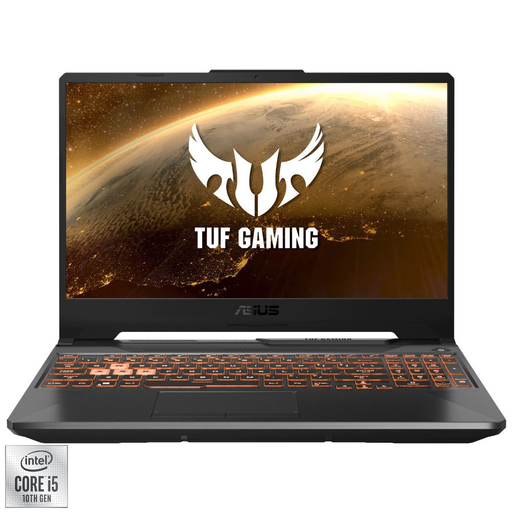 Laptop Gaming ASUS TUF F15 FX506LH, Intel Core i5-10300H, 15.6?, Full HD, 144Hz, 8GB, 1TB SSD, NVIDIA GeForce GTX 1650 4GB, No OS, Bonfire Black