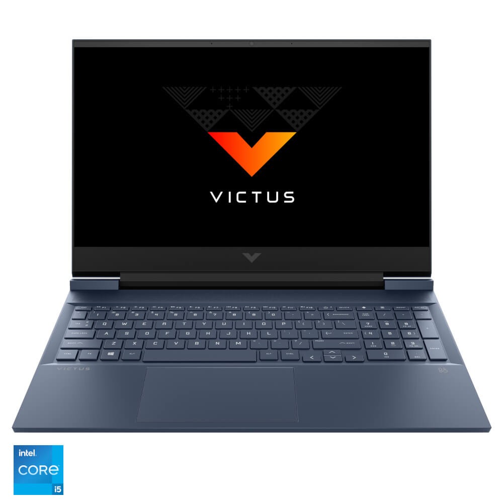 Laptop Gaming HP Victus 16-d1009nq, 16.1?, Full HD, Intel Core i5-12500H, 16GB RAM, 512GB SSD, NVIDIA GeForce RTX 3060, No OS, Albastru