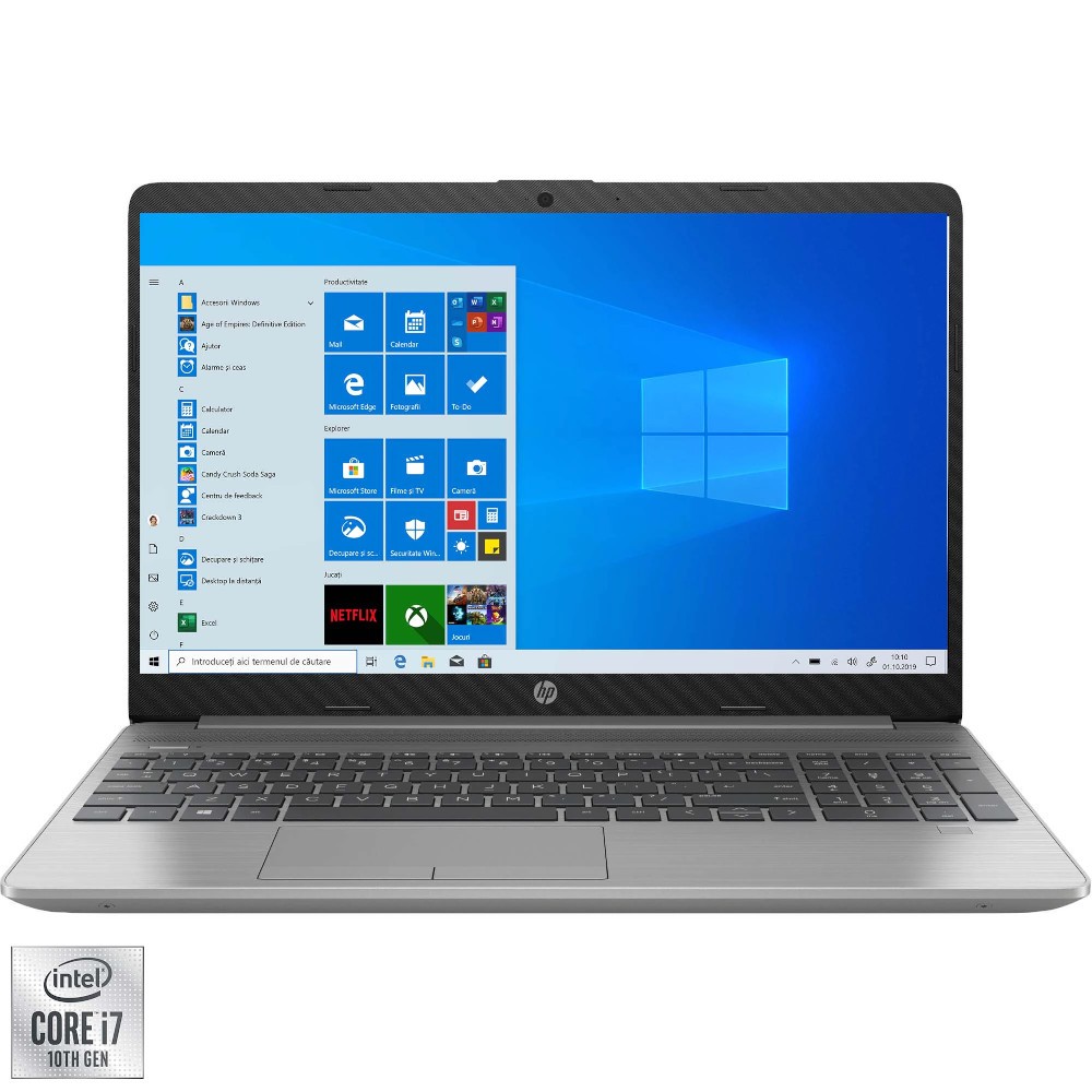 Laptop HP 250 G8, Intel Core i7-1065G7, 15.6?, Full HD, 8GB RAM, 512GB SSD, Intel UHD Graphics, Windows 10 Pro, Silver