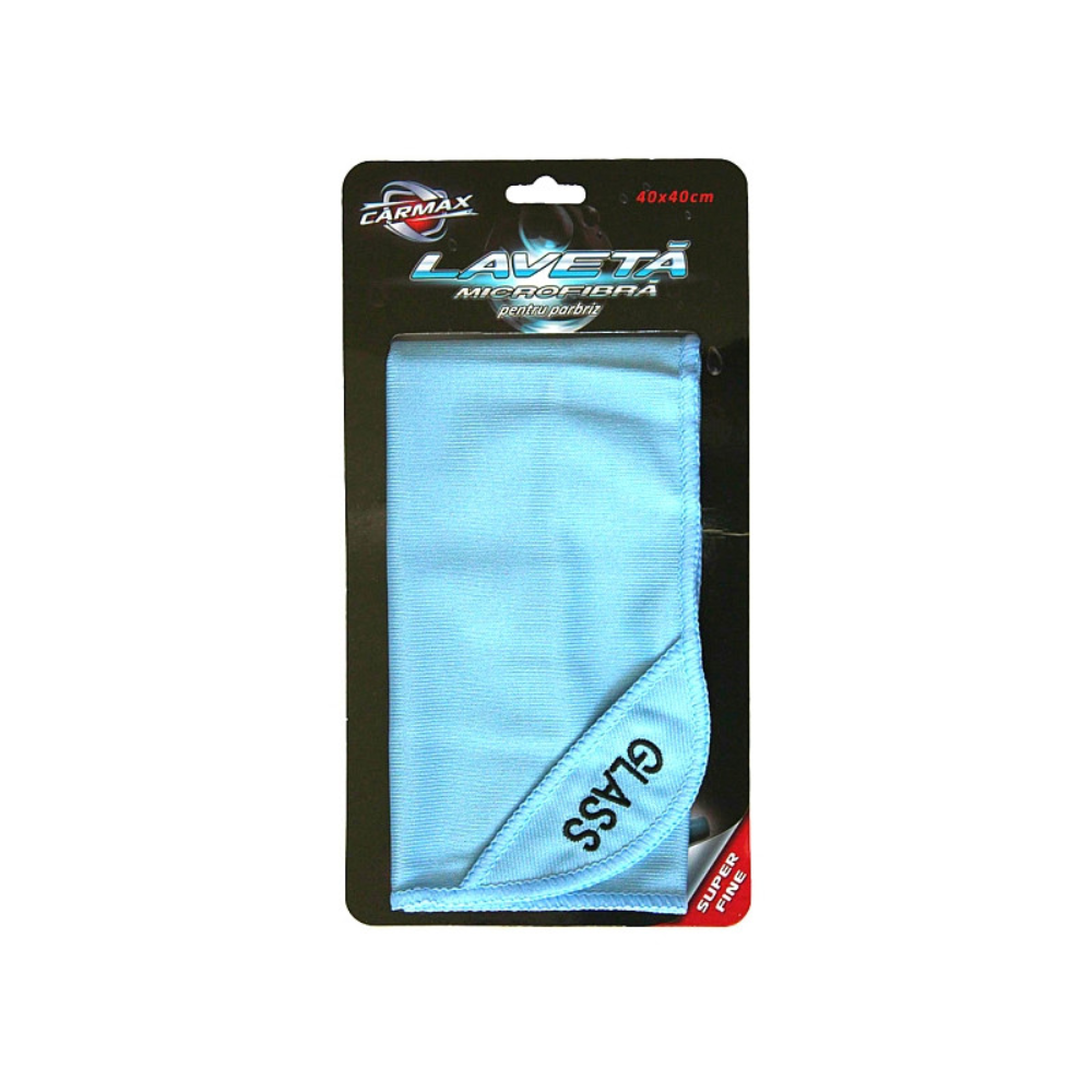 Laveta microfibra pentru parbriz Carmax, albastru, 40 x 40 cm