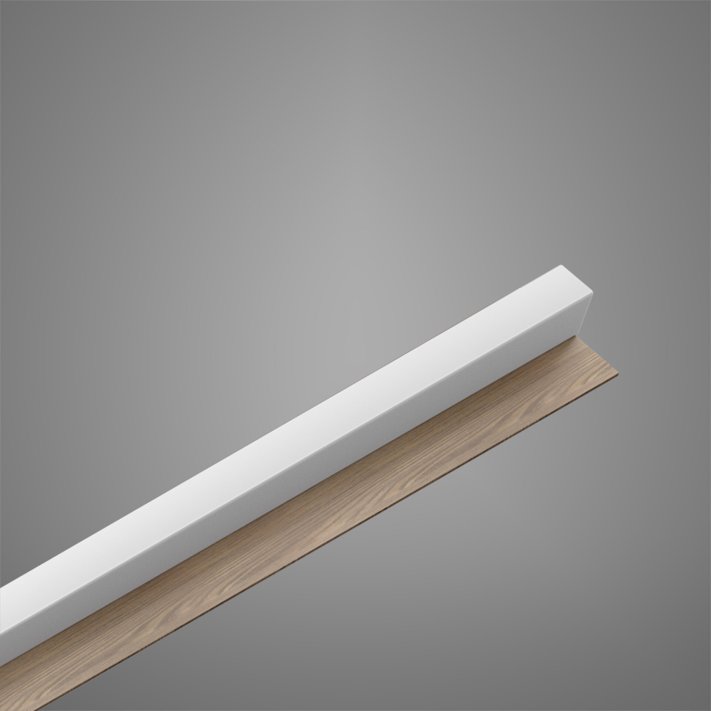 Panou decorativ Linea Slim, 1 lamela, alb, interior, 265 x 5.4 cm