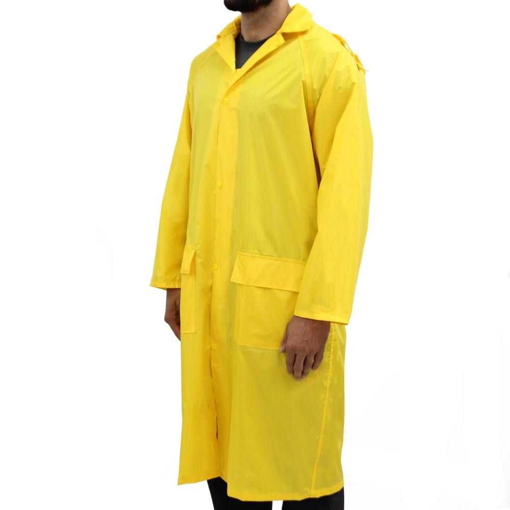 Pelerina ploaie impermeabila PPD, PVC si textil, cu gluga, galben, marimea 2XL