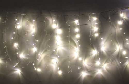 Perdea luminoasa tip turturi 240 LED-uri albe lumina calda interconectabila, WELL