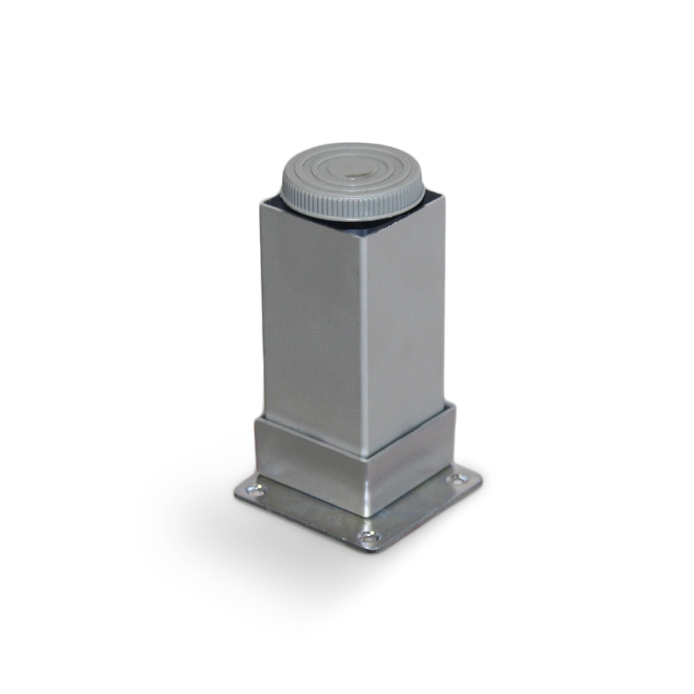 Picior mobilier patrat, aluminiu, reglabil, 40 x 40 mm