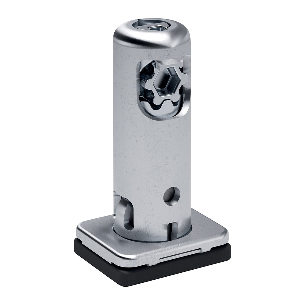 Picior nivelare REKORD TECH, tabla, finisaj zincat, 12 mm