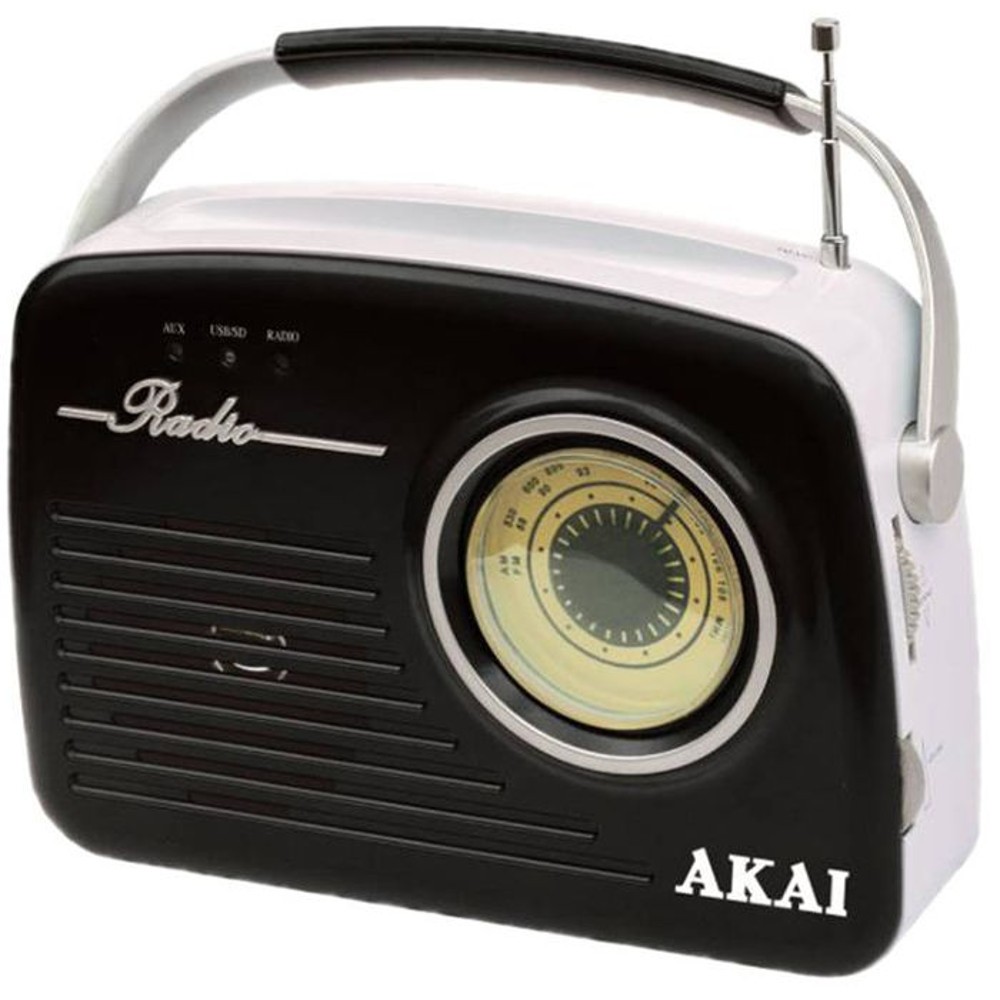 Radio portabil Akai APR-11B, USB, Card SD, Negru
