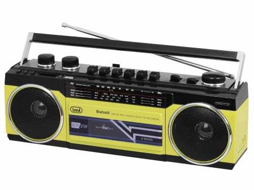 Radiocasetofon portabil RR 501 BT FM, Bluetooth, MP3, USB, galben Trevi