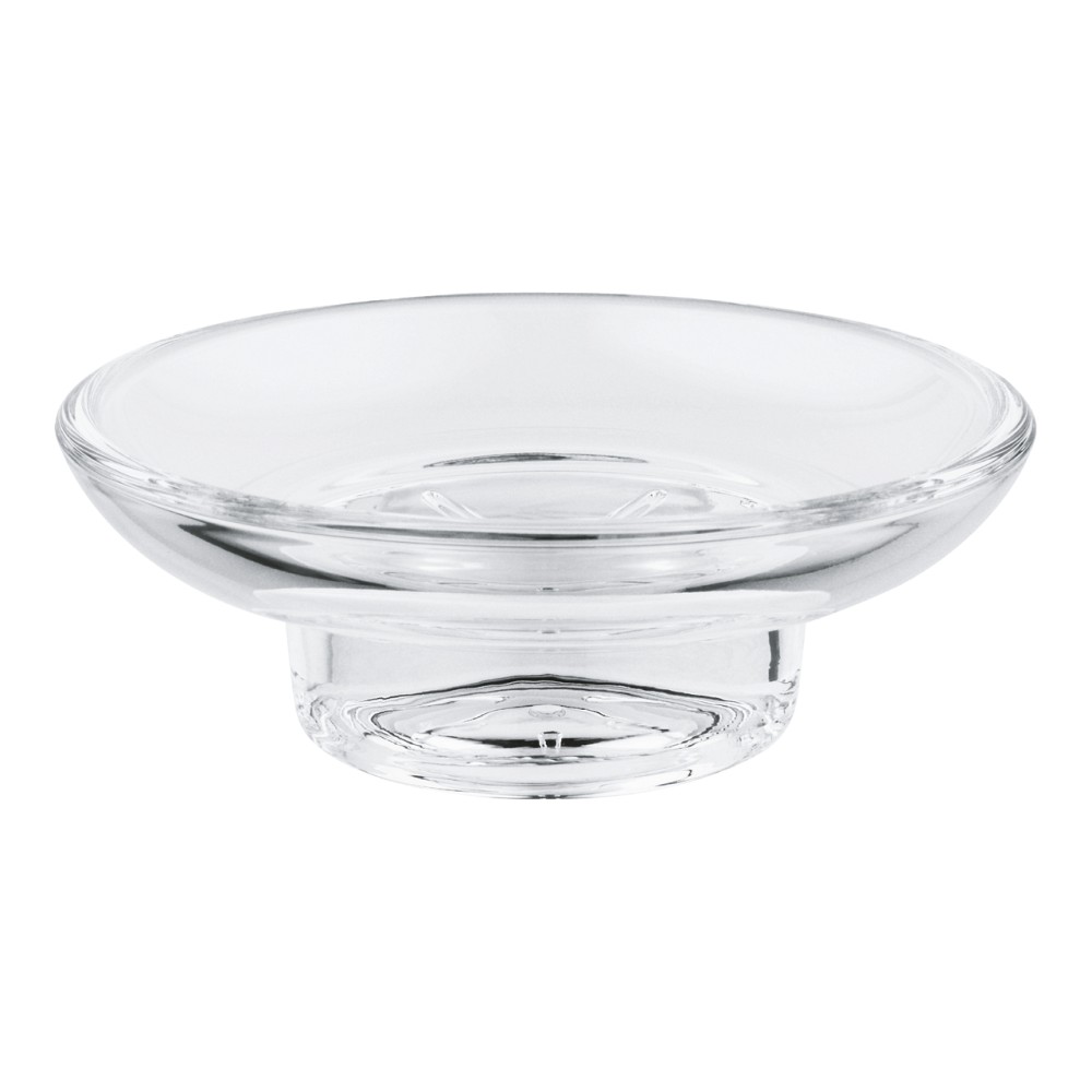 Savoniera Grohe Essentials, sticla transparenta, montaj pe perete