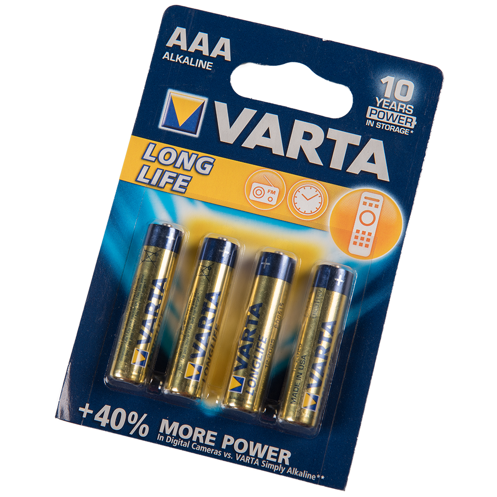 Set baterii alcaline AAA Longlife, 1.5 V