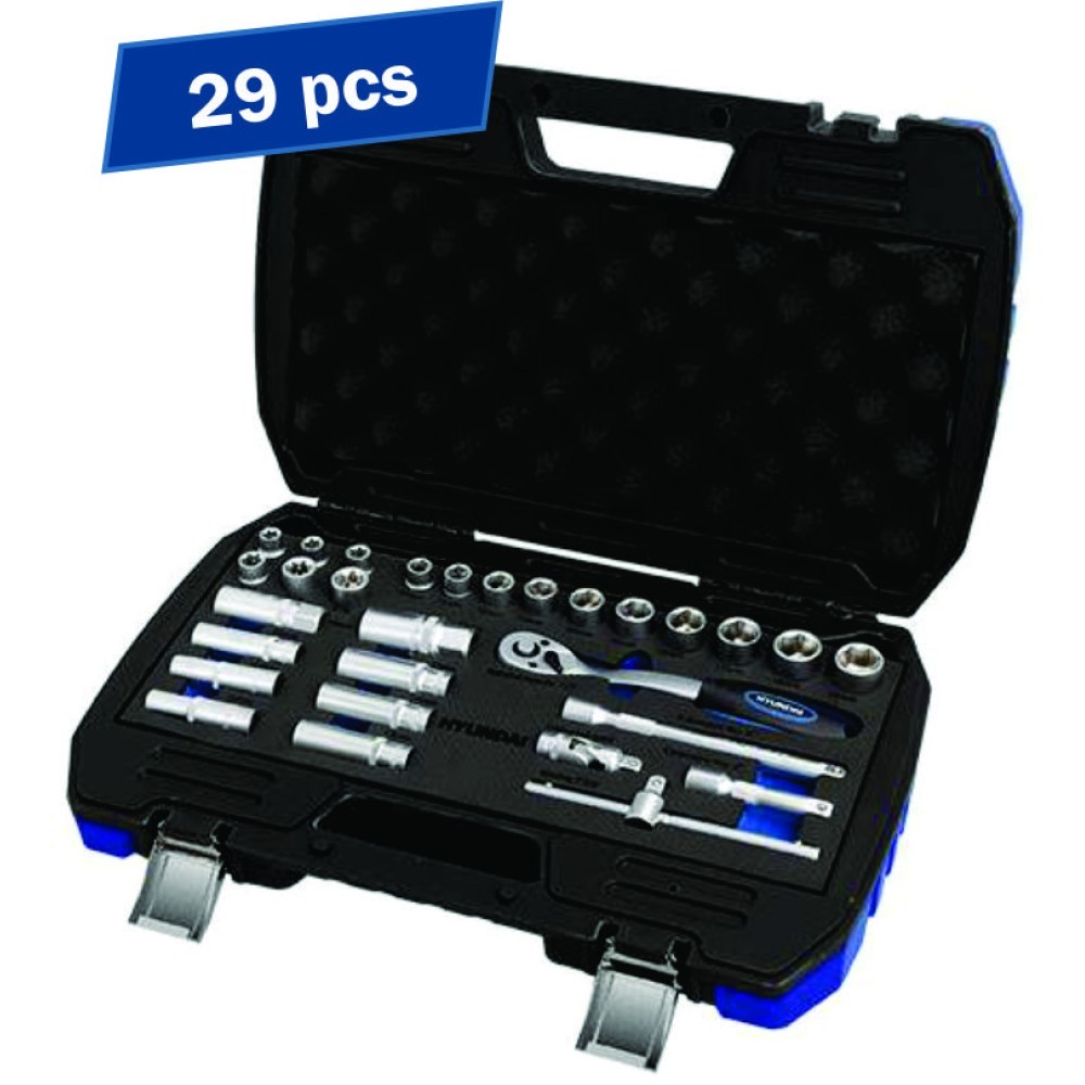 Set chei tubulare 3/8 Hyundai HY-59652, 29 piese