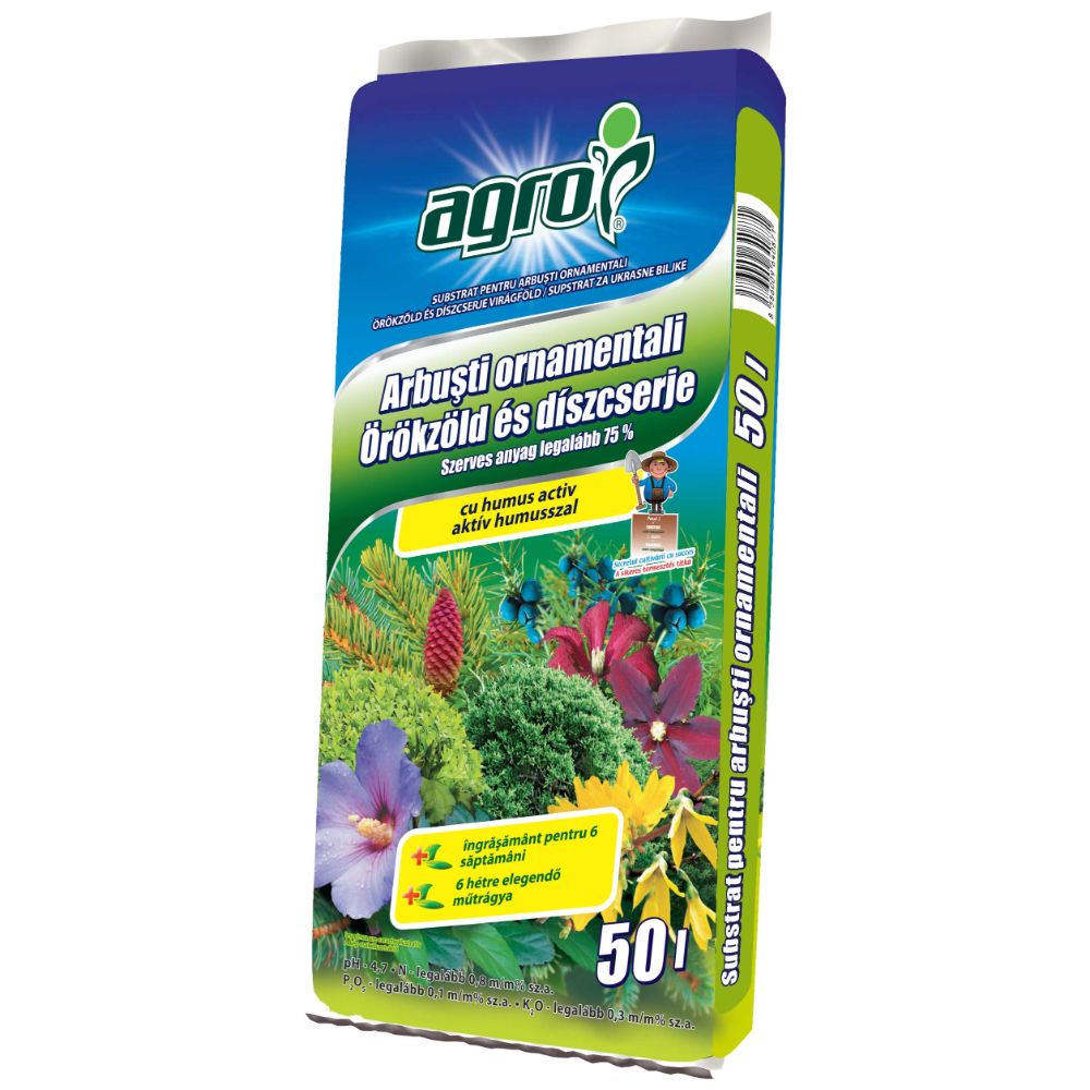Substrat pentru arbusti decorativi Agro CS, 50 l