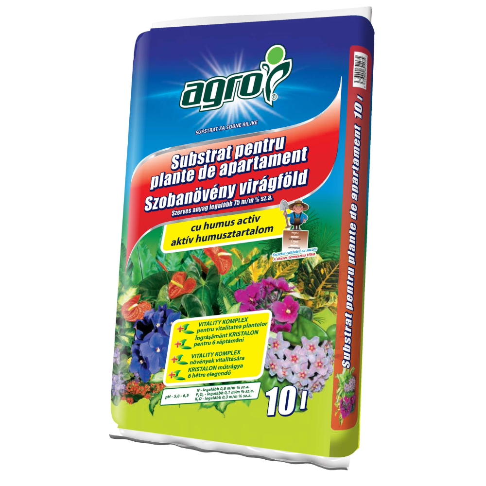 Substrat pentru plante de apartament Agro CS, 10 l