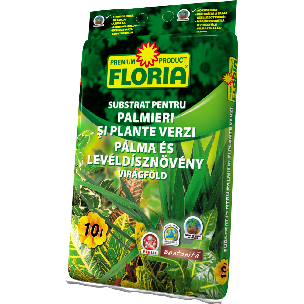 Substrat pentru plante verzi si palmieri, Floria, 10 l