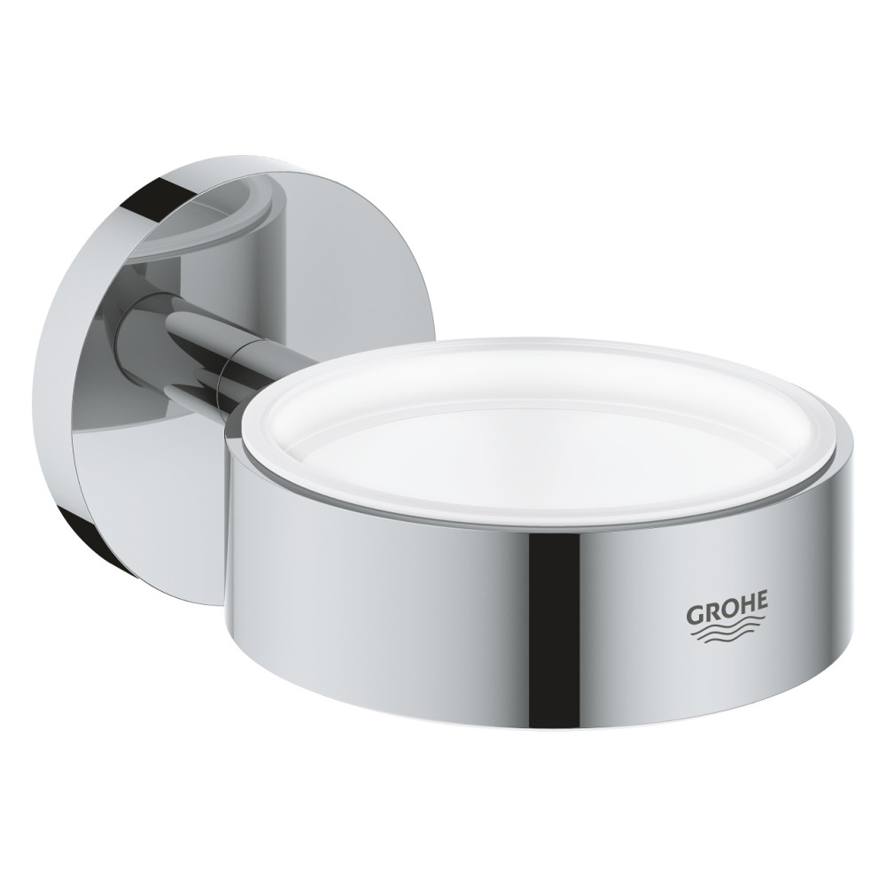 Suport baie Grohe Essentials, metal, cromat, 7.2 x 10.2 x 5.4 cm