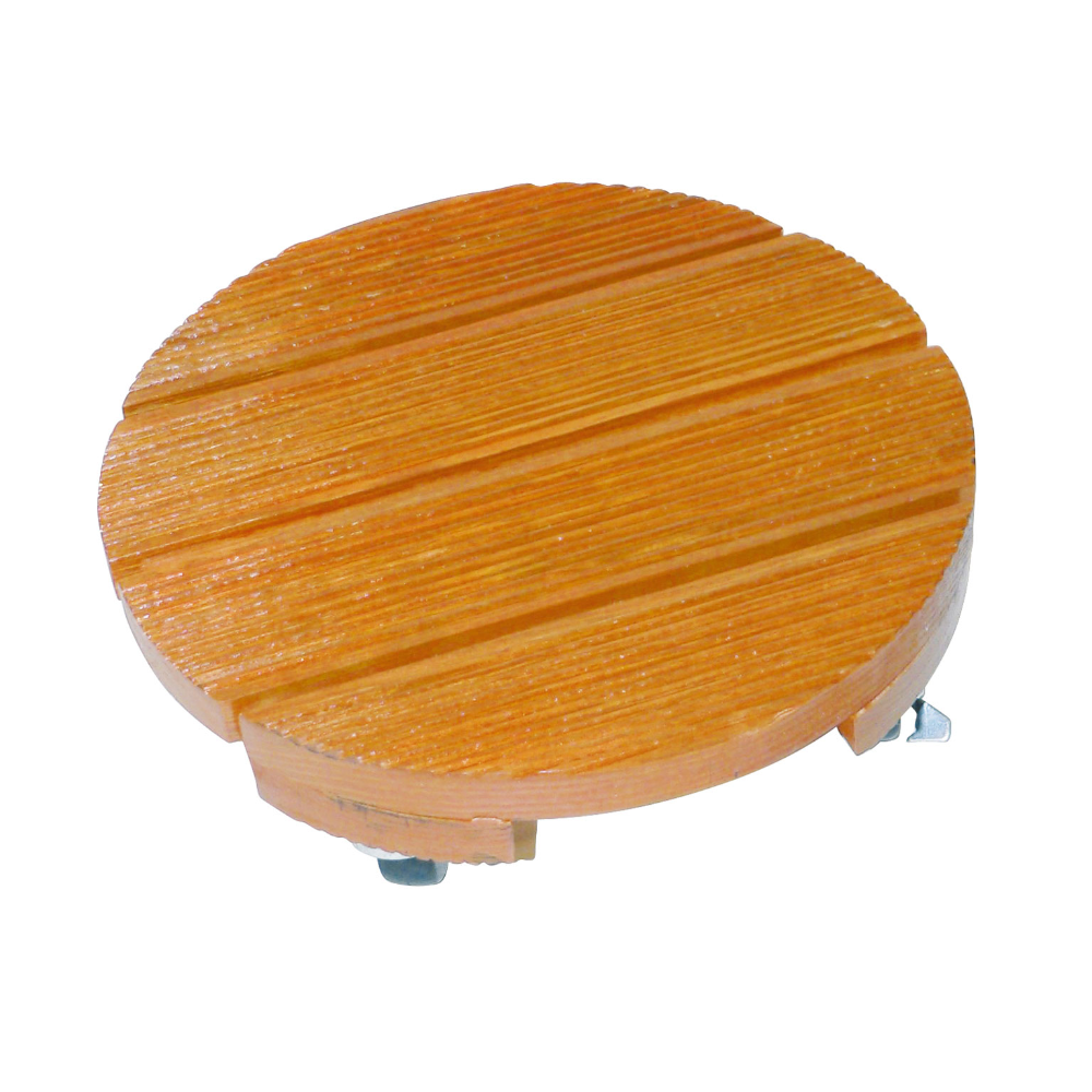 Suport flori Nortene Flora Lasur, lemn, natur, rotund, 30 cm
