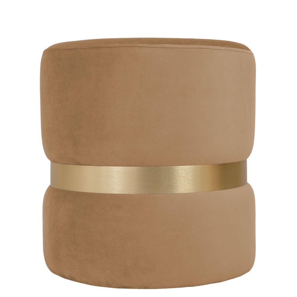  Taburet Ring, inel auriu, stofa bej H03, rotund, 38 x 38 x 40 cm