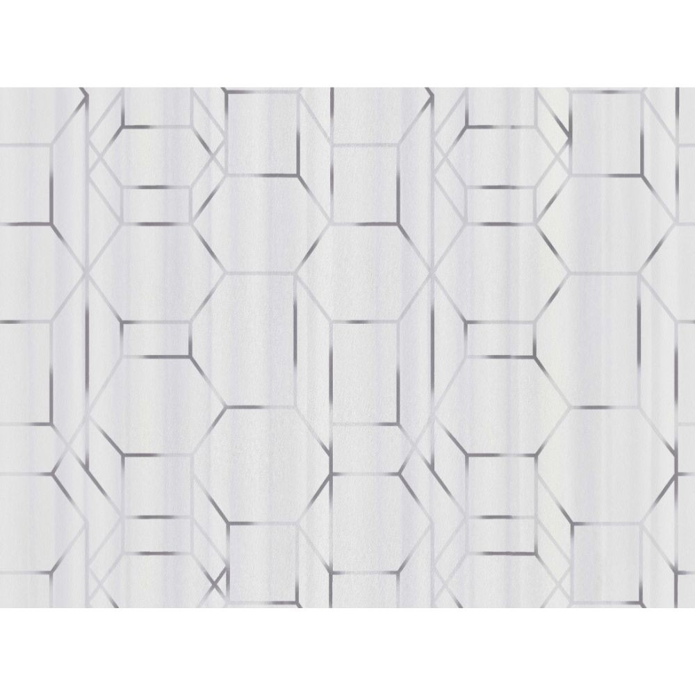 Tapet vinil Dimensions 219600, model geometric, alb/gri, 10 x 0.53 m