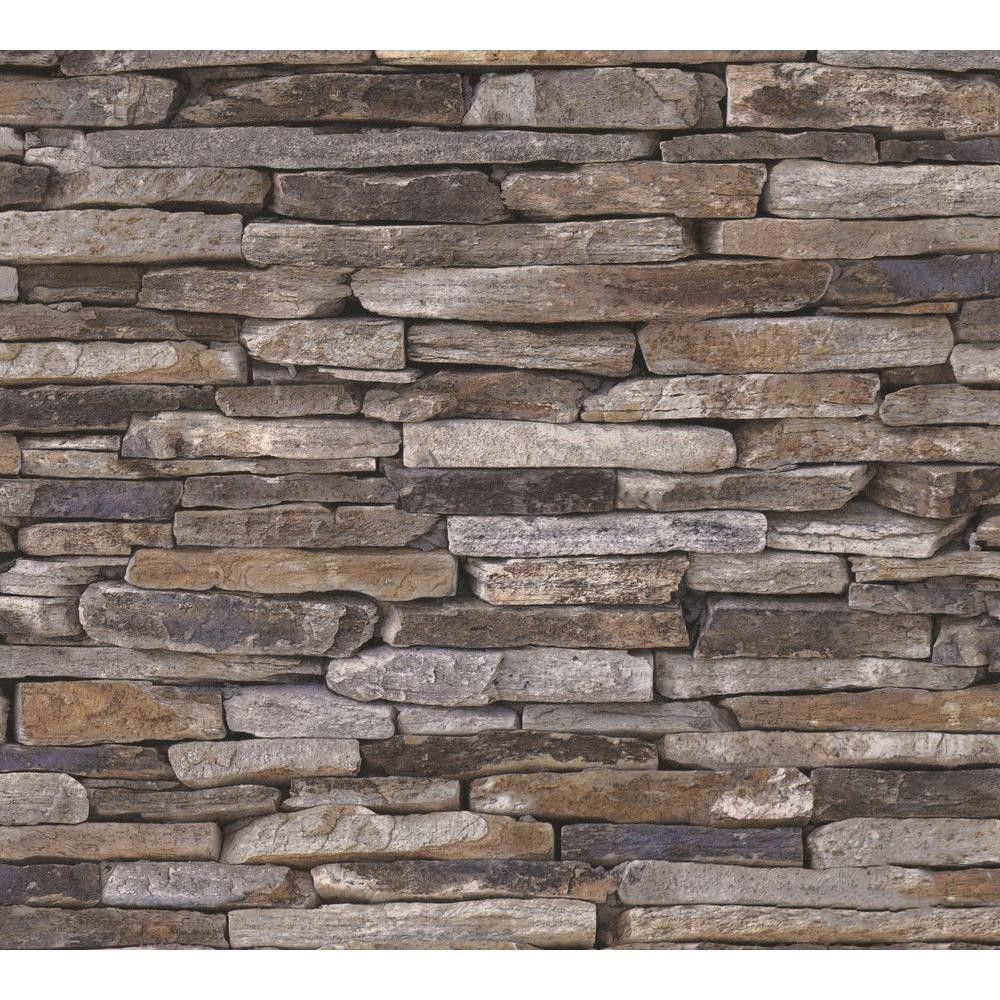 Tapet vinil Wood'n Stone 914217, bej/maro, 10 x 0.53 m