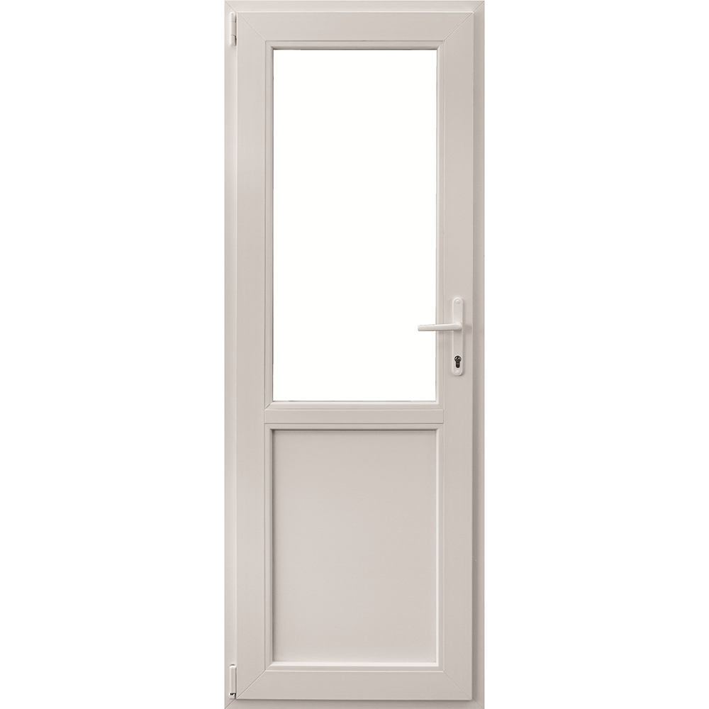 Usa PVC tehnica, alb, 96 x 204 cm, stanga