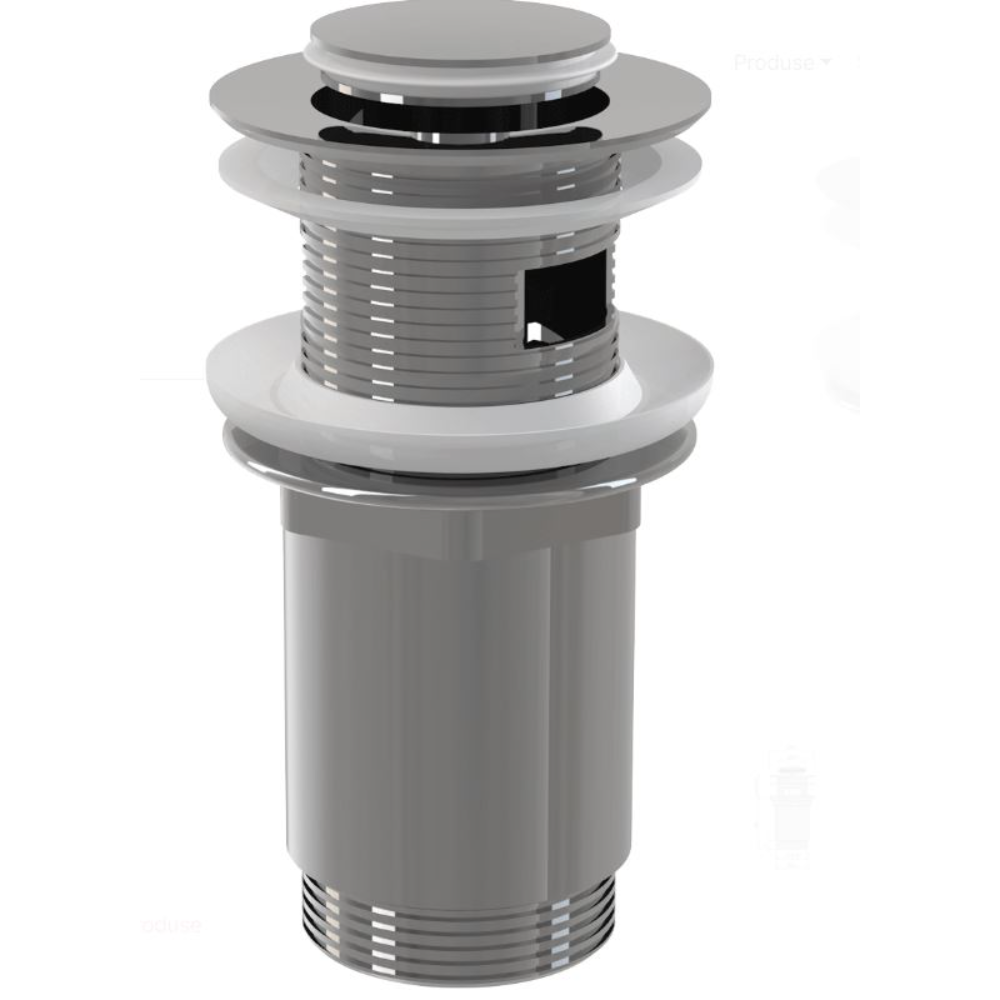 Ventil lavoar Alca A391, cu preaplin, click clack, alama, 5/4”