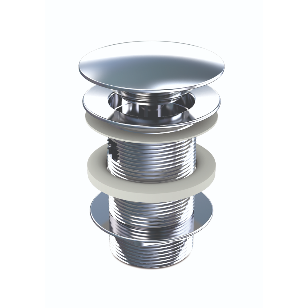 Ventil lavoar Wirquin Quick-Clack, preaplin, alama, cromat, diametru 1 1/4 inch
