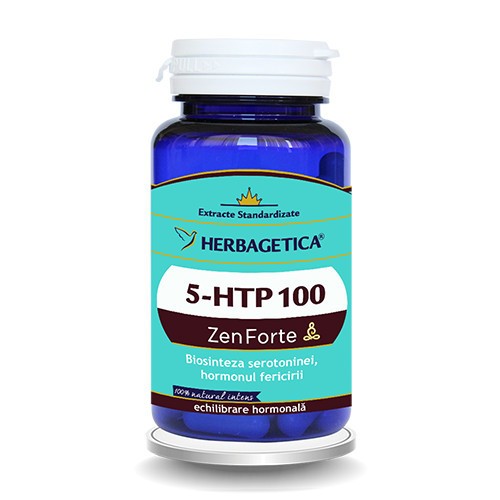 5-HTP Zen Forte Herbagetica (Ambalaj: 60 capsule)