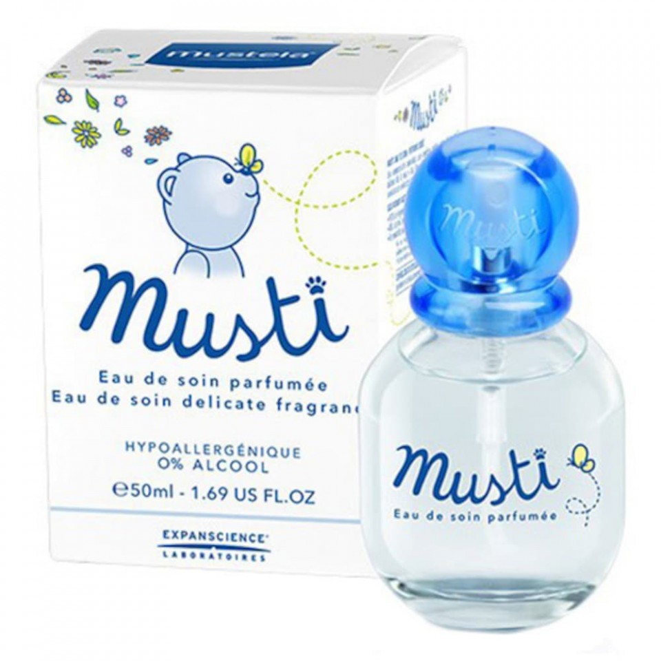 Apa de ingrijire parfumata Musti, Mustela (Concentratie: Lotiune, Gramaj: 50 ml)