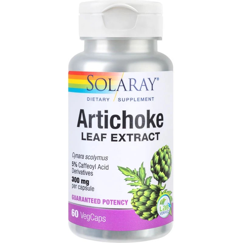 Artichoke Leaf Extract 300 mg (Anghinare) SECOM Solaray 60 capsule (Concentratie: 300 mg)