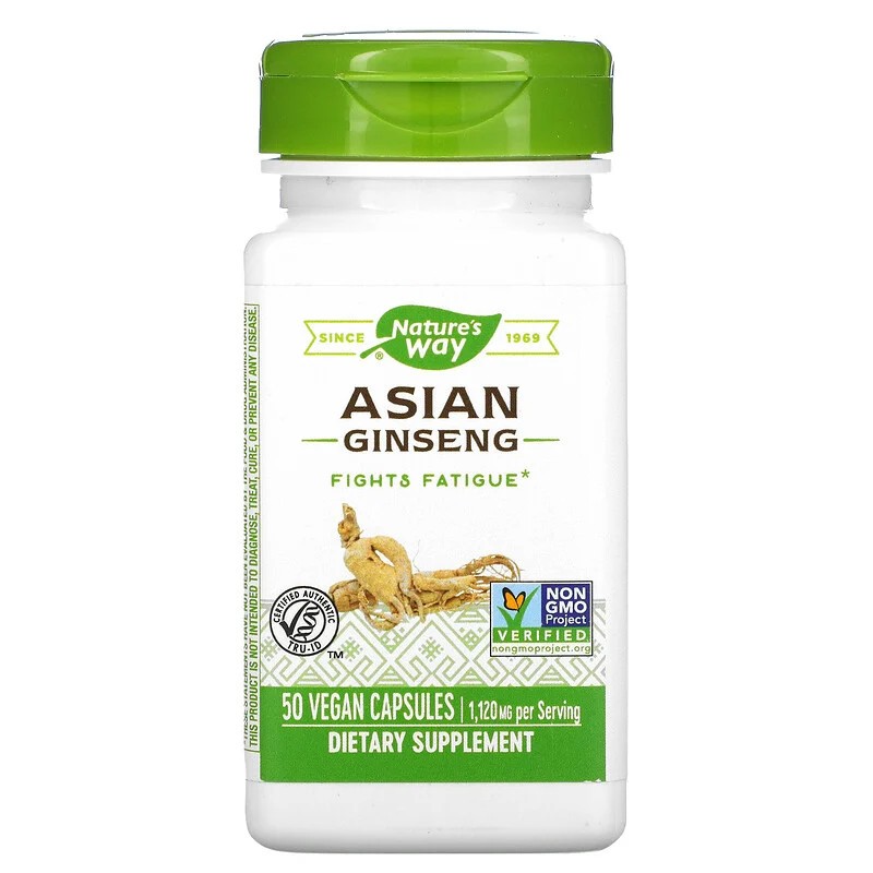 Asian Ginseng 560 mg Nature's Way, 50 capsule, Secom (Ambalaj: 50 capsule)