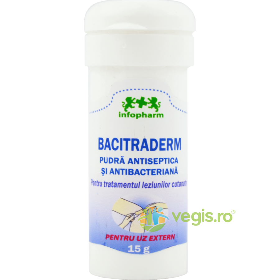 Bacitraderm Pudra Antiseptica si Antibacteriana 15g