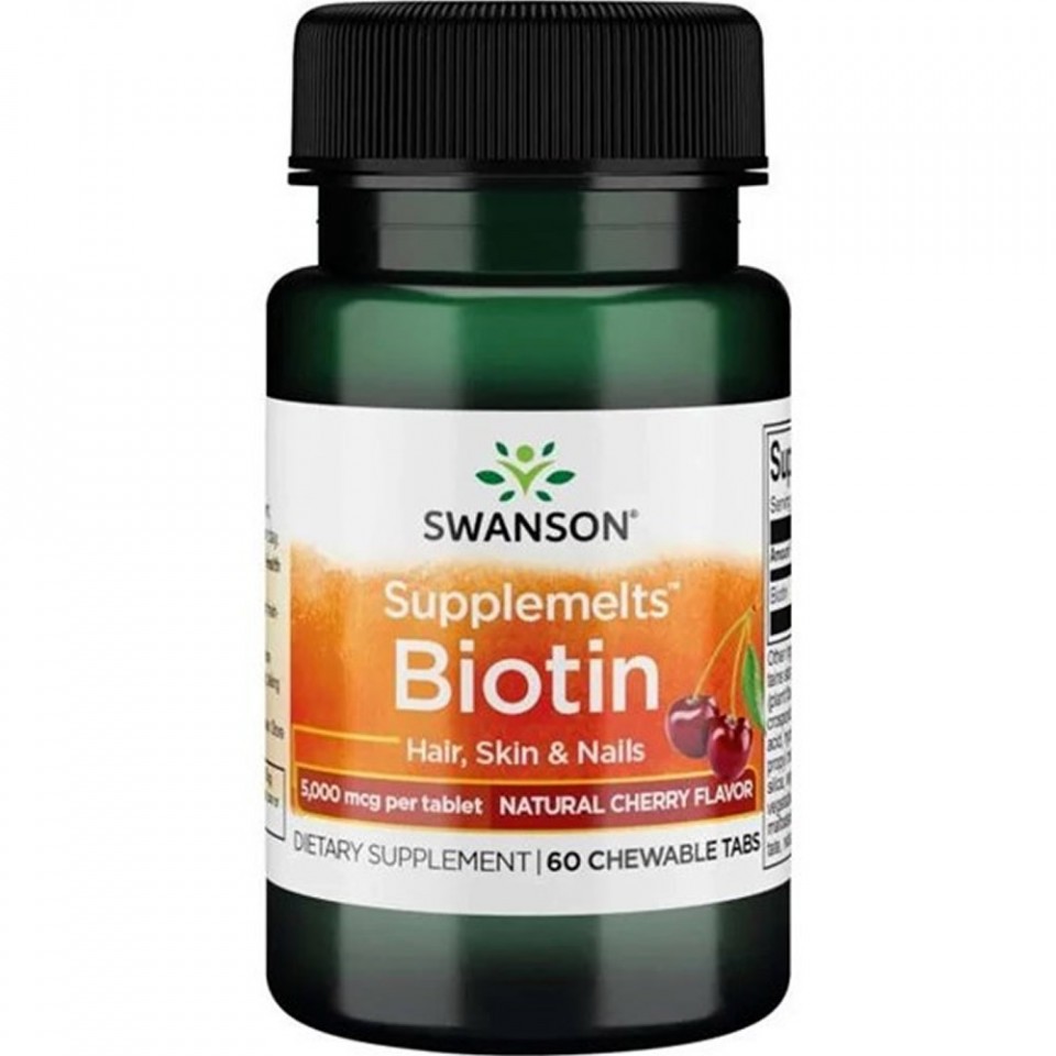 Biotina 5000mg, 60 tablete, Swanson (Concentratie: 60 capsule)