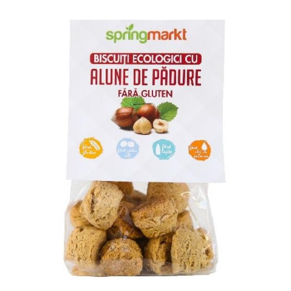 Biscuiti Ecologici cu Alune de padure, fara gluten, 100gr (Concentratie: 100 g)