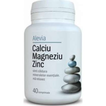 Calciu Magneziu Zinc Alevia (Concentratie: 40 comprimate)