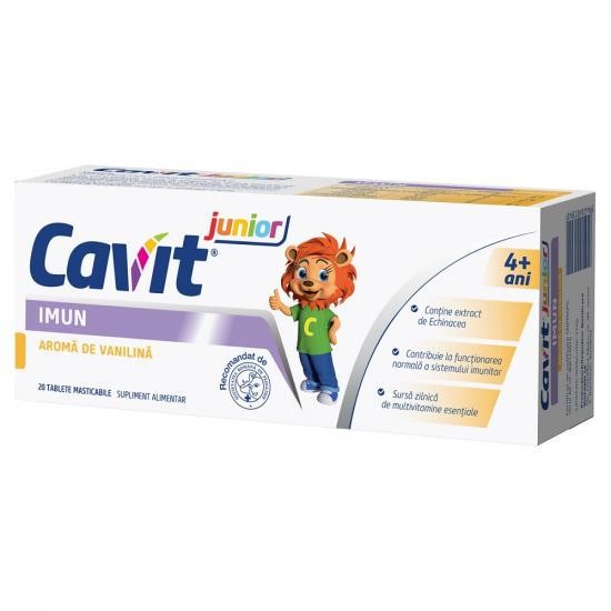 Cavit Junior Imun, 20 tablete, Biofarm (Aroma: vanilie)