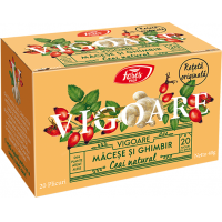 Ceai natural vigoare cu macese si ghimbir 20plicuri FARES