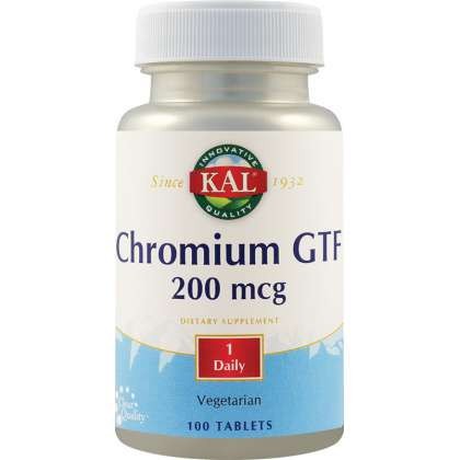 Chromium GTF SECOM KAL 100 tablete (TIP PRODUS: Suplimente alimentare, Concentratie: 200 mcg)