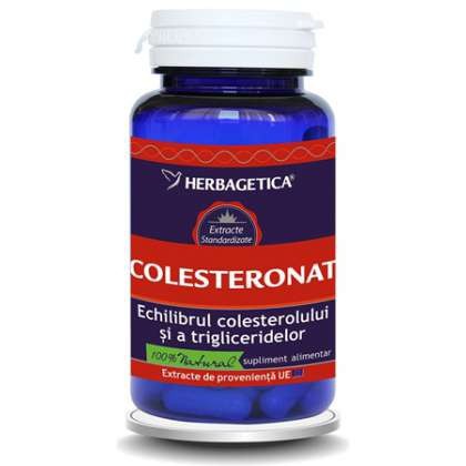 Colesteronat Herbagetica capsule (Ambalaj: 30 capsule, Concentratie: 350 mg)