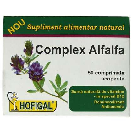 Complex Alfalfa Hofigal 50 comprimate (Concentratie: 900 mg)