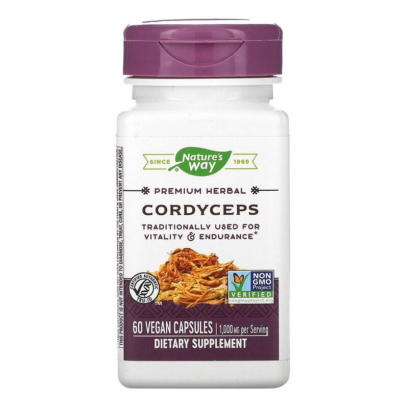 Cordyceps 500 mg SECOM Natures Way 60 capsule (Concentratie: 500 mg)