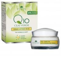 Crema antirid de zi q10+ceai verde si complex mineral energizant 50ml COSMETIC PLANT